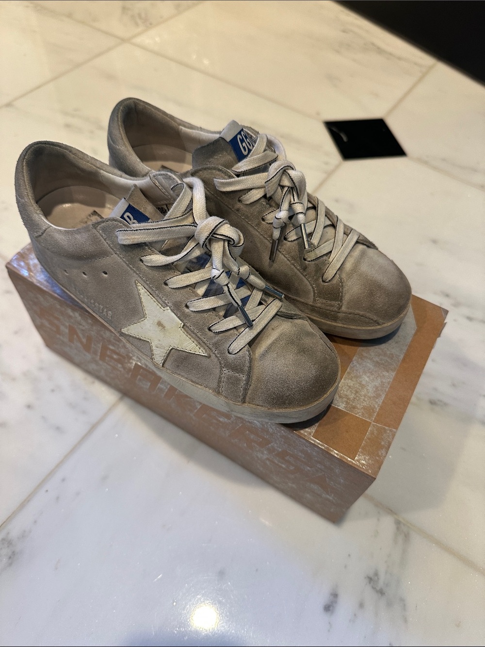 Golden Goose Gray Suede SuperStar Sneakers